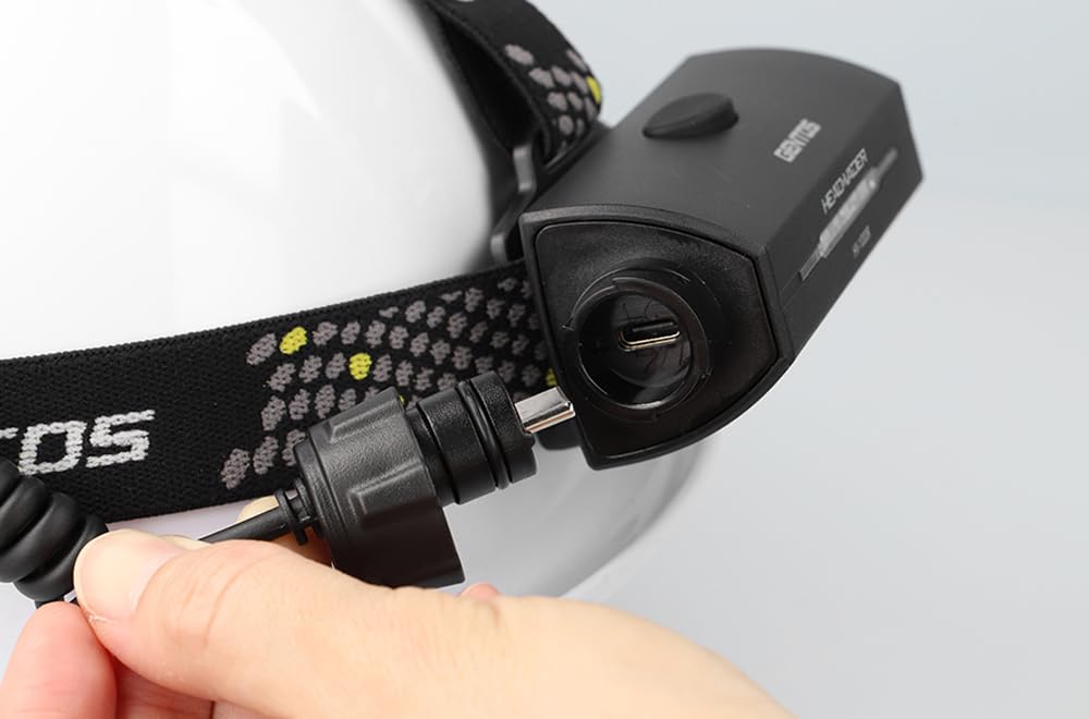 GENTOS Head Vader LED USB 720 Hours of Operational Run Rear View Requires Dedicated Rechargeable Battery HV-1000R Headlamp, Rechargeable, Lumens, 6.5