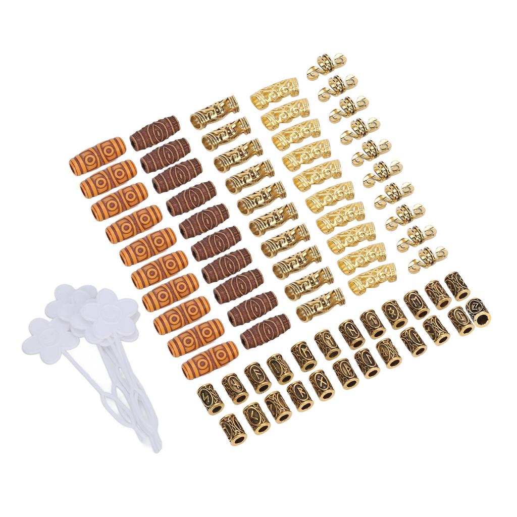 Haarröhrchen-Perle Herren Damen Legierung Harz Dreadlocks Bart-Perle Haar-Spiralen Zubehör für Party Dating