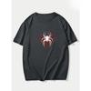 Summer Round Neck Spider Pattern T-shirts Fashionable Casual Pure Cotton Short Sleeved Men's T-shirts