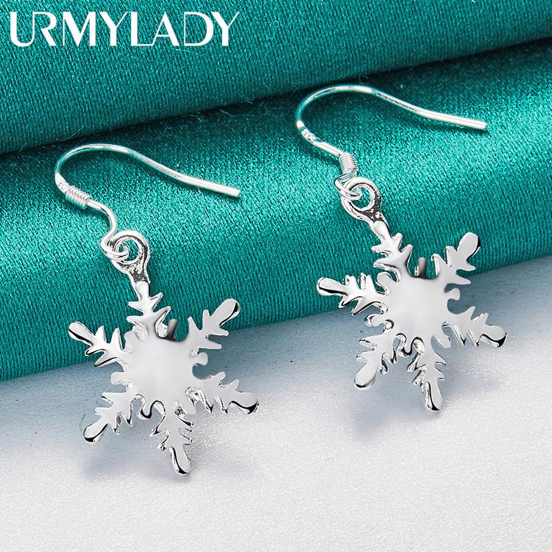 Orecchini A Fiocco Di Neve In Argento 925 – Tondi 7mm Con Confezione Regalo