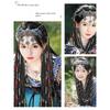 False Braids Children's Miao' S Ethnic Style Cable Stitch Long Braid Tibetan Style Color Small Braid Silver String Dreadlocks Pair Ponytail Wig