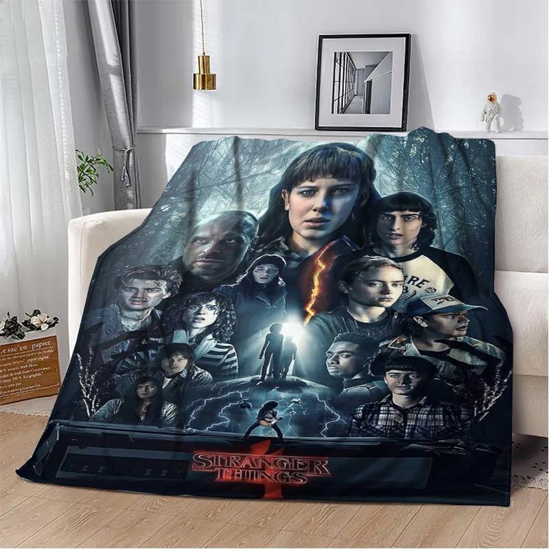 Custom Horror, Thriller 3D Printed T-The Unfamiliar Warm Flannel Blanket Living Room Sofa Camping Picnic Blanket Holiday Gifts