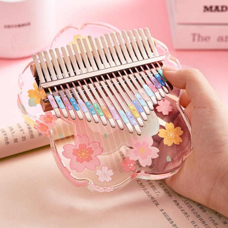 Transparent Acrylic Kalimba 21 Key Chromatic Kalimbas Beginner Thumb Piano Professional Music Keyboard Instrument Child Gifts