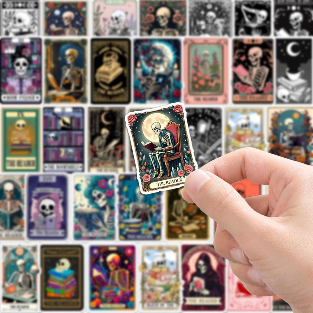 50 Waterproof Tarot Card Graffiti Stickers - PVC for Notebook, Luggage & DIY Decoration