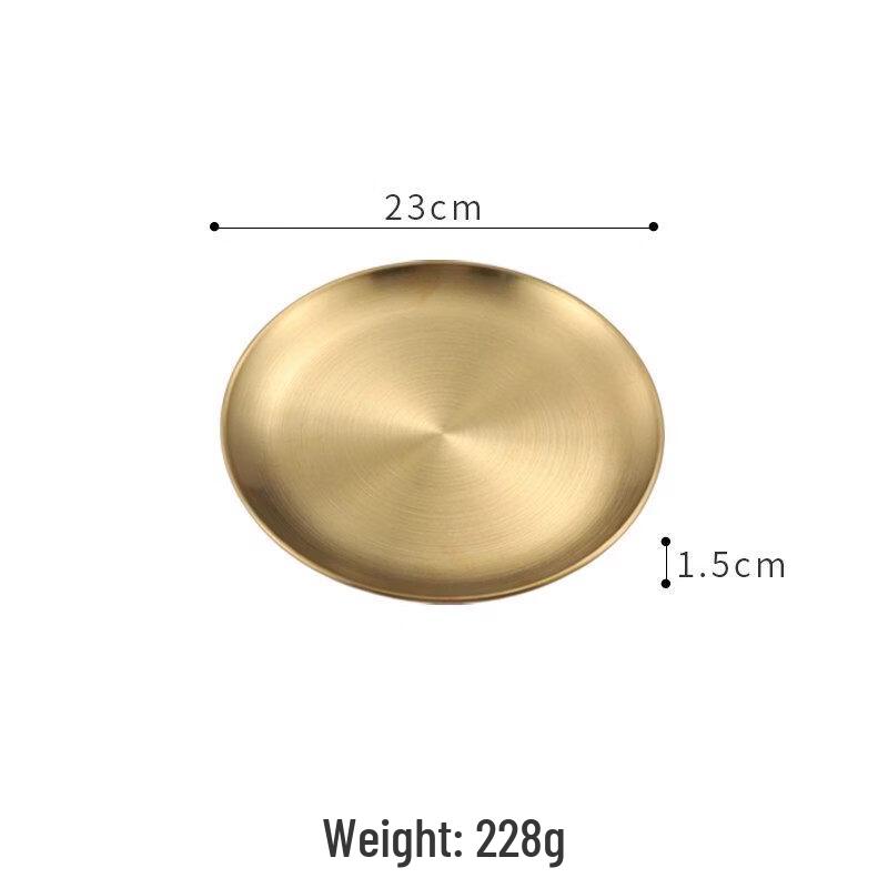 Korean Style 304 Stainless Steel Round Plate