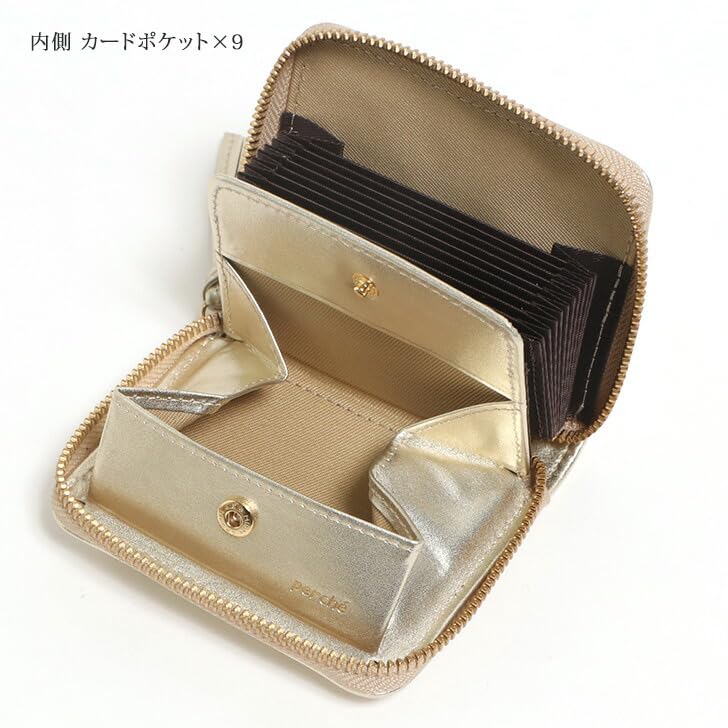 Leather Mesh Accordion Card Wallet