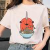Kettensäge Unisex T-Shirt Damen Japanischer Anime Gotische T-Shirts Grafik Y2k Kleidung Lustiges Cartoon Unisex Kurzarm T-Shirt Oberteile