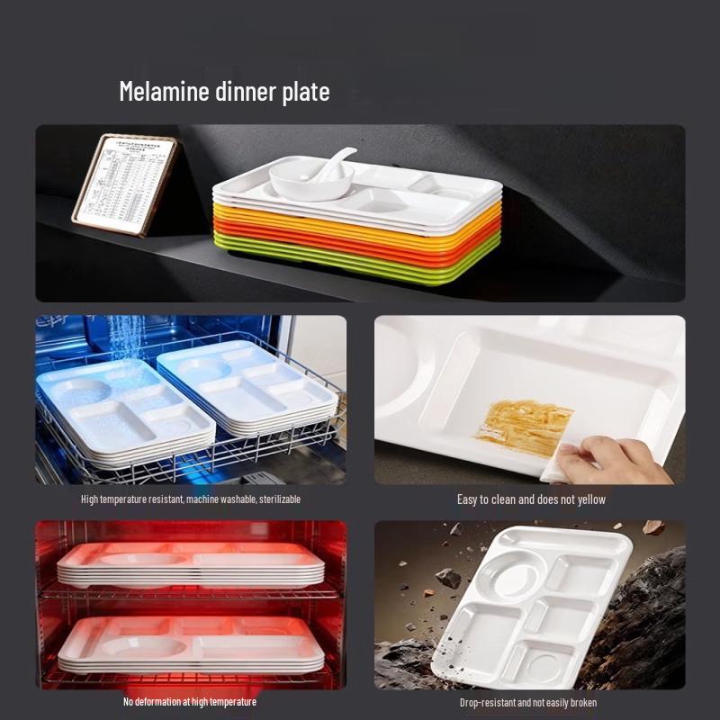 Melamine Divided Fast Food Tray