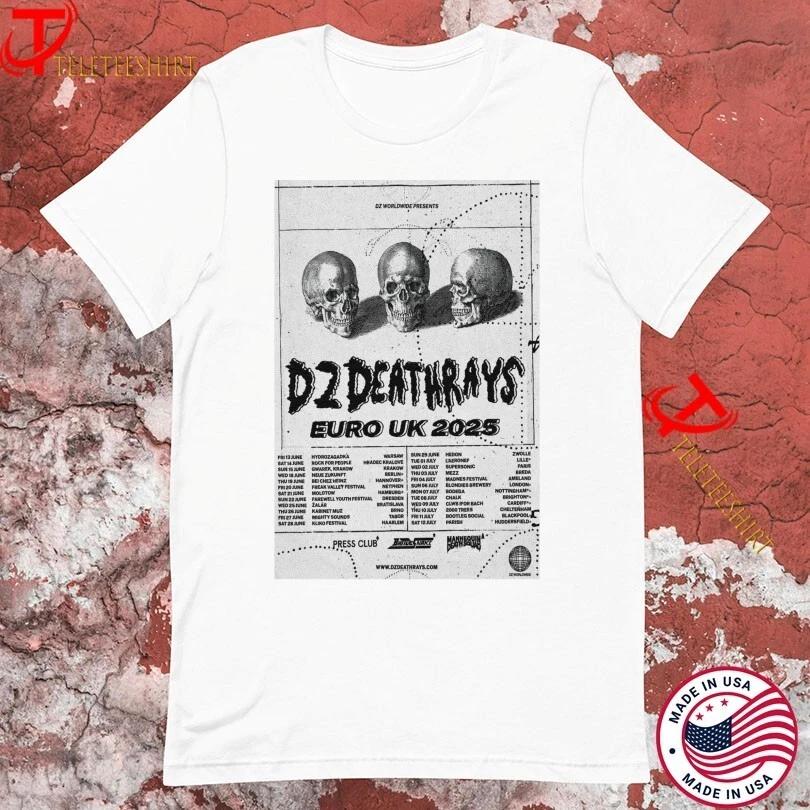 DZ Deathrays Euro UK Tour 2025 Dates Skulls T-shirts S