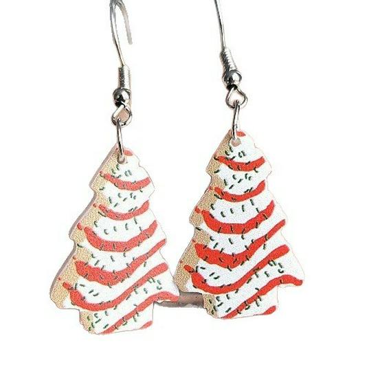 Cross-Border Acrylic Snowflake Earrings - Retro Design for Christmas Party