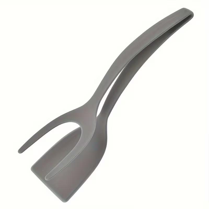 Spatule Pince Multifonction Antiadhésive 2-en-1 Spatule en Silicone Pince à Saisir et Retourner Résistante à la Chaleur Cuisine Maison Cuisson Steak Crêpe Œuf Spatule Pince