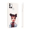 Pouzdro na telefon Doll Bratzs Square pro Samsung Galaxy A03s A71 A11 A31 A01 A21s A51 A02 A70 A50 A10 Tekutý silikonový kryt