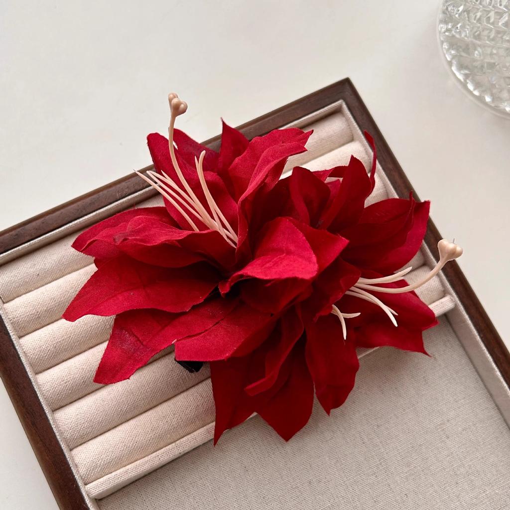 Süße Atmosphäre Sommerurlaub Stil Simulation Magnolie Haarspange Zubehör Kante Fotografie Meeresufer Kopfblume Haarnadel Blume