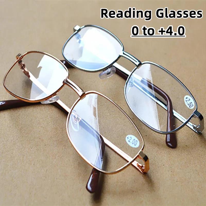 Unisex Metal Frame Reading Glasses Vintage Prescription Presbyopia Eyeglasses Hyperopia Eyewear Diopter 0 To +4.0 Eyeglasses