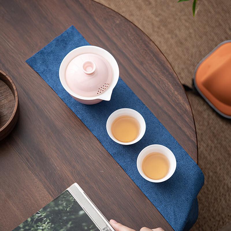 Mutton Fat Jade Ceramic Travel Tea Set