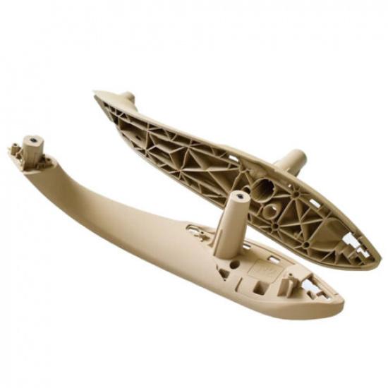 2Pcs Beige ABS Inner Interior Door Pull Handle Armrest Panel For BMW F30 F35