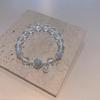 Summer cold aquamarine crystal bracelet women's niche temperament small fresh exquisite jewelry fashion high-end bracelet
