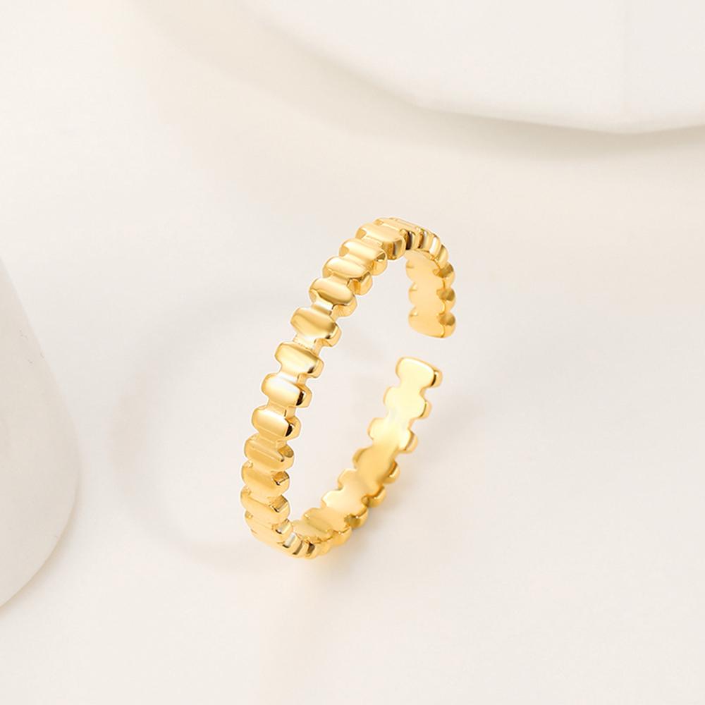 WILD & FREE Minimalist Stainless Steel Thin Adjustable Rings for Women Classic Simple Trendy Accessories Jewelry