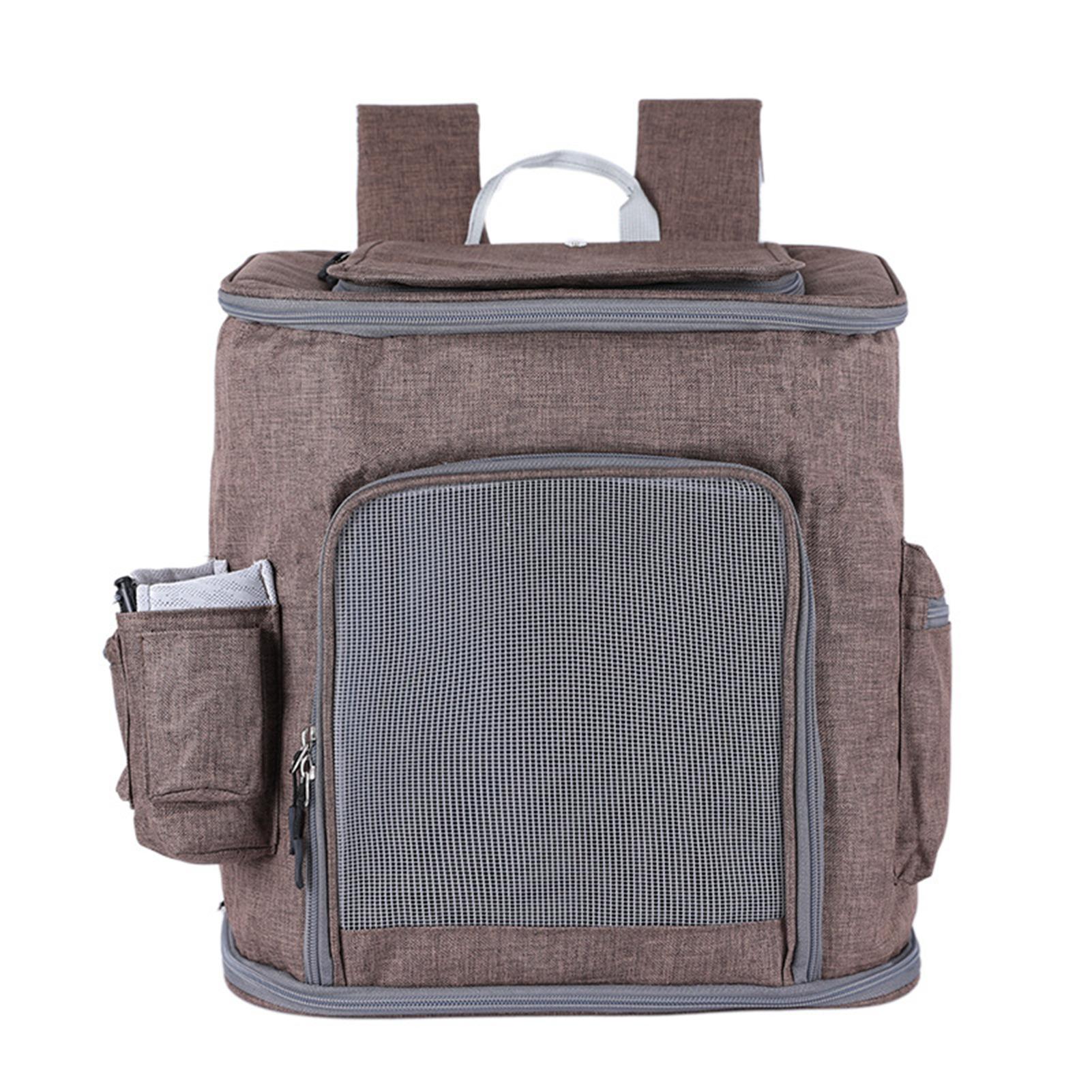 

Большой рюкзак для переноски домашних животных, дышащая передняя молния, легкая сумка-переноска для щенков хаки