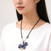Women's Vintage Inspired Long Handmade Alloy Necklace Featuring Horse Charm Pendant for Sweater Fashion and Casual Wear