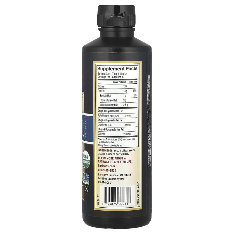 Organic Lignan Flax Oil, 16 Fl Oz (473 Ml)