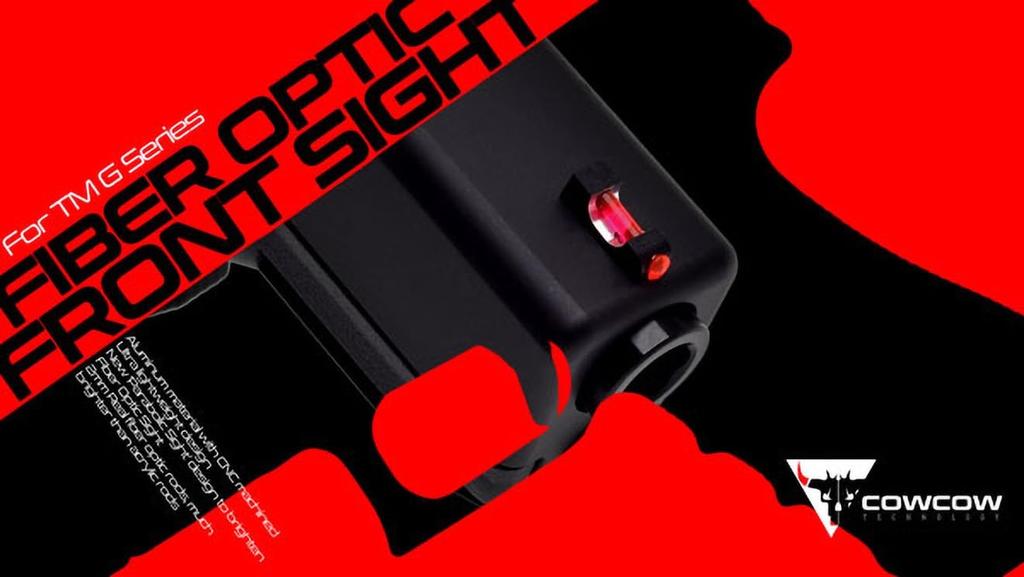 COWCOW TECHNOLOGY Fiber Optic Front Sight for GLOCK Series