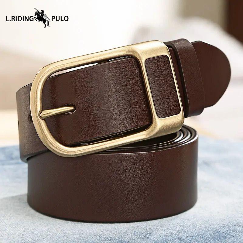 

Мужские и женские ремни с пряжкой-пином, деловые повседневные ремни для среднего и молодого возраста, мужские универсальные модные ремни 130cm коричневый