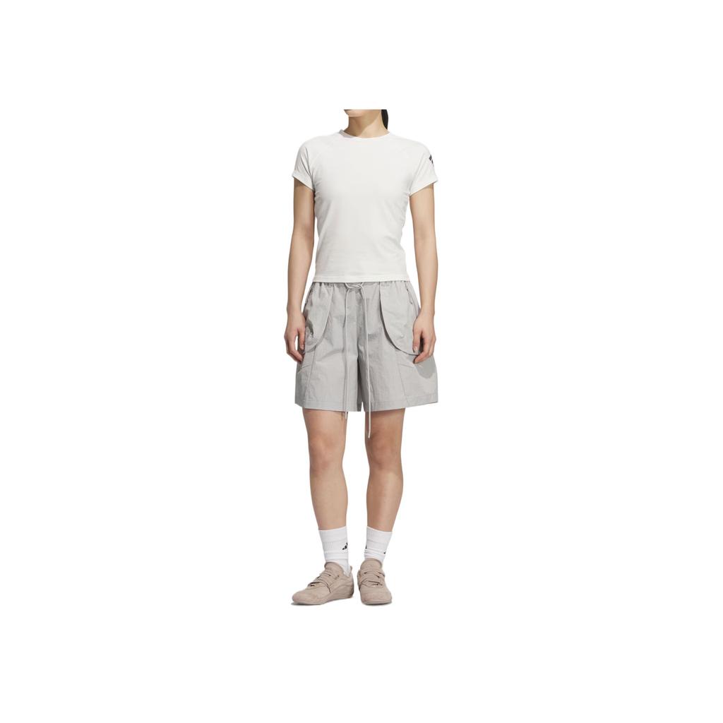 adidas FOS Short Sleeve T-Shirt Comfortable Versatile Fashion Solid Color Women Tops White KC3771