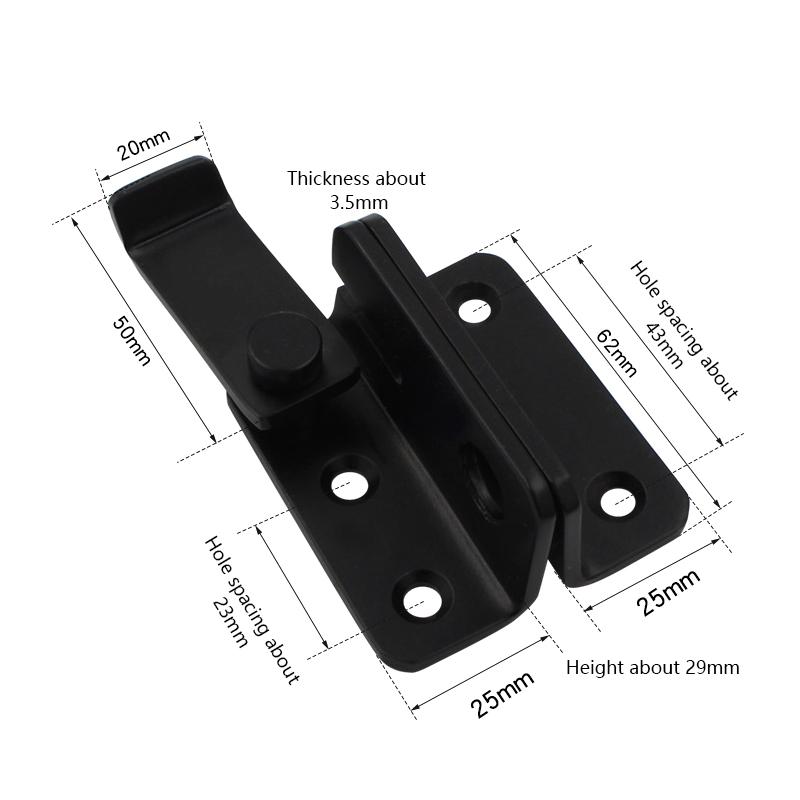 Stainless Steel Sliding Door Lock Bolts Anti-Theft Catch Lock Sliding Bolts Lock Padlock Clasp Gate Safety Lock Home Hardware