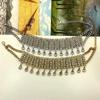 Retro European & American Fashion Water Drop Rhinestone Tassel Pendant Necklace for Women