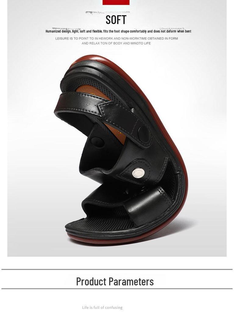 Men's Summer Comfort Waterproof Non-Slip Dual-Use Sandals with Thick Sole