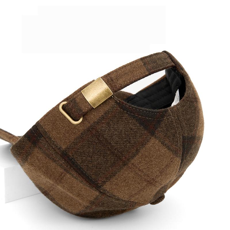 Autumn Winter Women's Plaid Baseball Cap Vintage Cap Men's Sun Hat British Hat