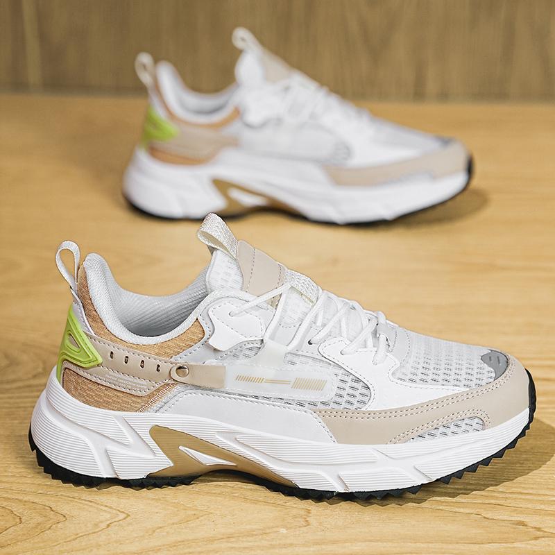 Fashion Fashion Men Running Shoes 2025 New Casual Mesh Breathable Lace-Up Sport Shoes Male Fashion Lightweight Non-Slip Walking Shoe