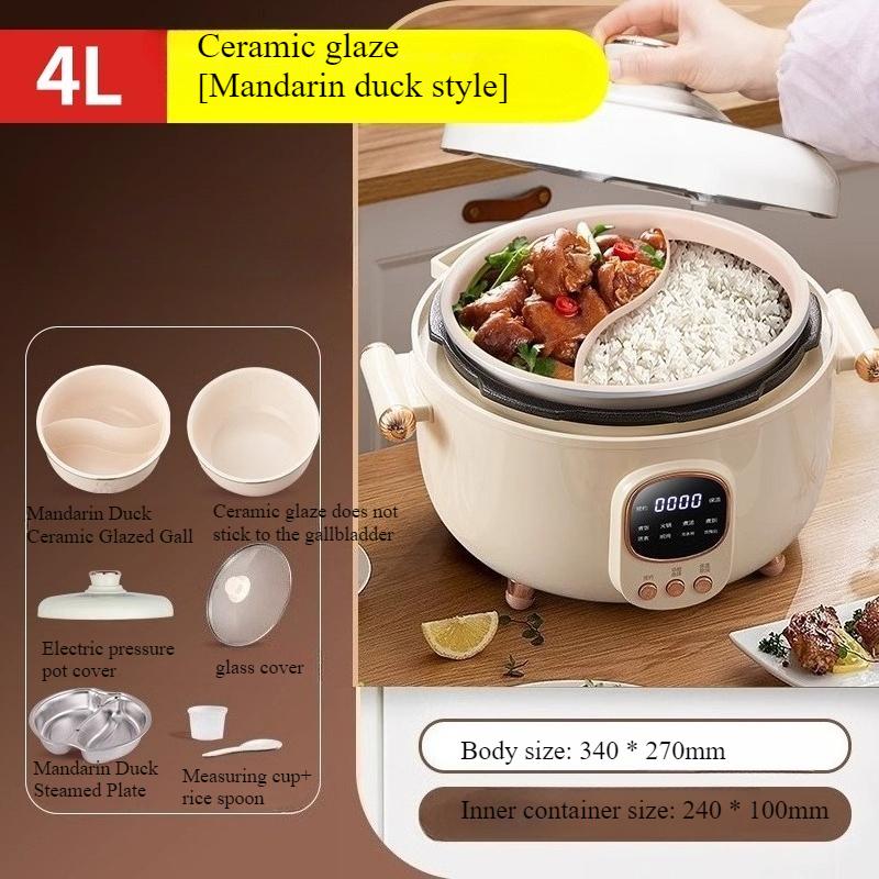 220V Domowy Garnek Ciśnieniowy z Emalią Ceramiczną Kaczka Mandarynka Pęcherzyk Żółciowy Podwójny Pęcherzyk Jedno Naczynie Trzy Zastosowania