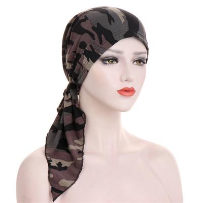 Casquette à deux queues, petit chapeau incurvé en tissu fleuri, pull musulman à capuche, calotte