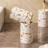 Gold-plated Ceramic Lotion Bottle Press-type Soap Dispenser Toothbrush Holder Soap Dish Bathroom Accessories Soap Dispenser Cup