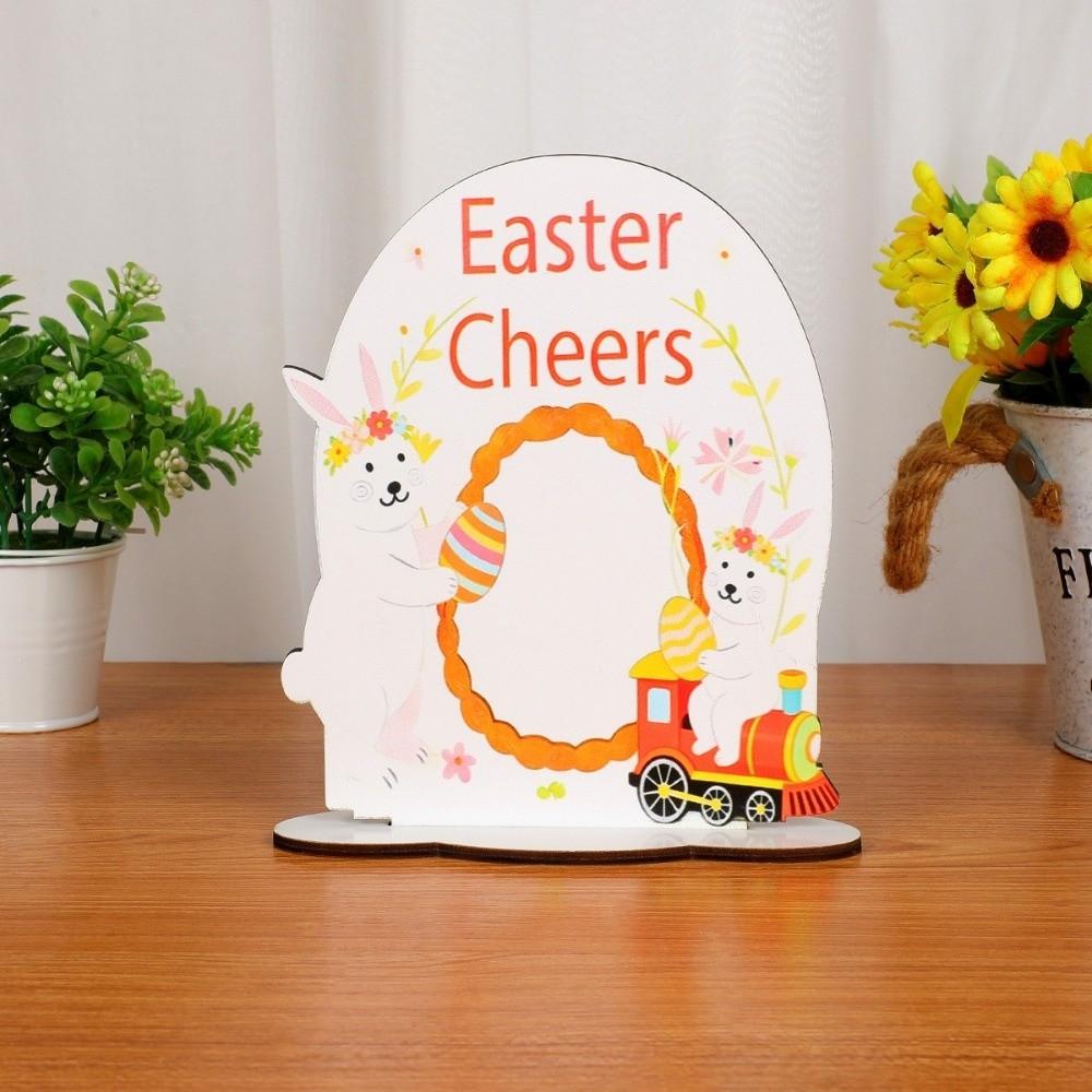 Handmade Easter Bunny Decor Cartoon Bunny Eggs Decor Easter Table Centerpieces  Tabletop Display