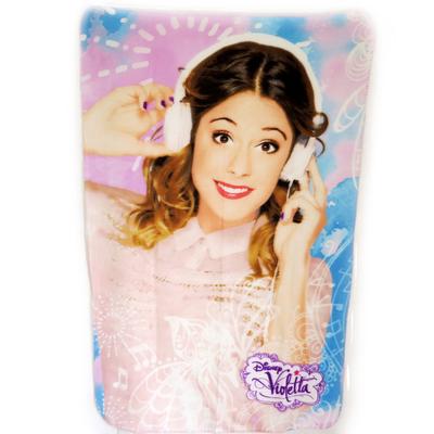 [M0589] - Fleece Throw 'Violetta' Pink Blue