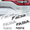 DDWO5 MetaL 3D Badge Logo Car Rear Trunk Body Sticker Letter Emblem For Skoda FABIA 4X4 Accessories Glossy Black Matte black