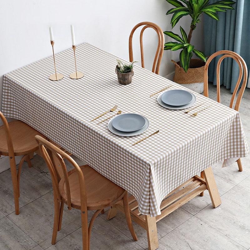 Vattentät Oljebeständig PVC-duk Bordskydd Dekorativ Matsalsbordsöverdrag för Hemmet Lättskött Tvättbar Bordsmatta
