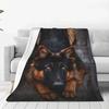 German Shepherd Blanket Dog Flannel Throw Bed Blankets Cozy Lightweight Soft Bedspreads Bedding for Sofa Couch Bed Home Decor