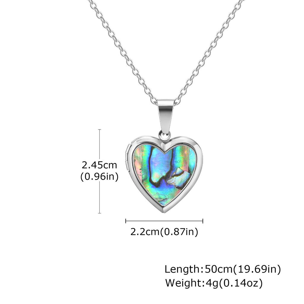 You Can Open The Photo Box, Gold Heart-Shaped Necklace, Stainless Steel Color, Women'S Love Pendant, And You Can Make Photos For Your Mother.