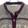 L.L.BEAN 80s Made In USA Vintage Nordic Pattern Long Sleeve Knit Cardigan Women Used