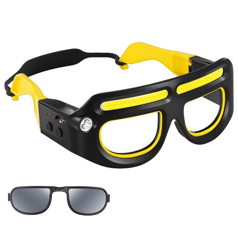 

5 Modes LED Glasses Headlights Safety Windproof Multifunctional Headlamp Waterproof Rechargeable Outdoor Cycling Headlights чорний