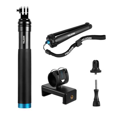 TELESIN Handheld Extendable Selfie Stick Monopod Aluminum Alloy Adjustable Pole with Tripod Cell