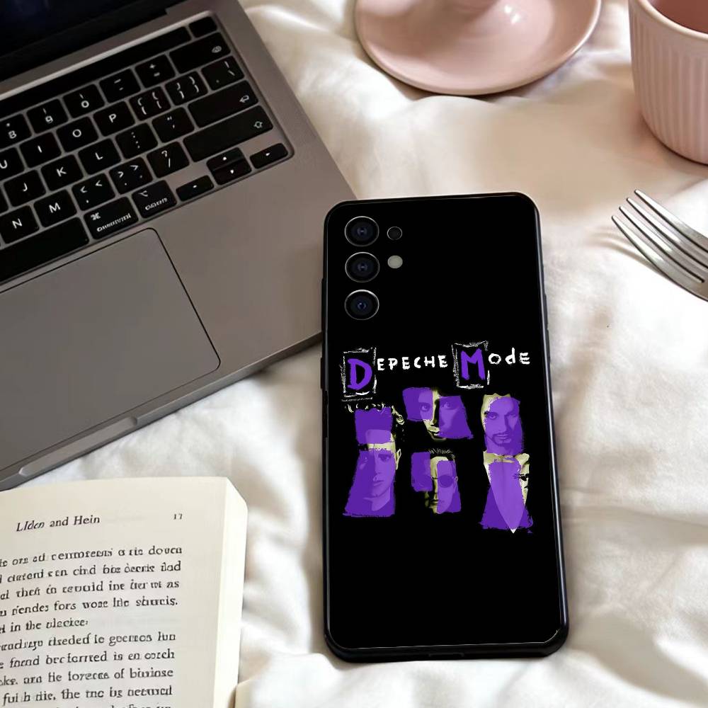 D-Depeche Mode Band Phone Case For Samsung S25,24,23,22,30,21,10,9,Ultra,Plus,Lite,FE,4,5 G Soft Black Case