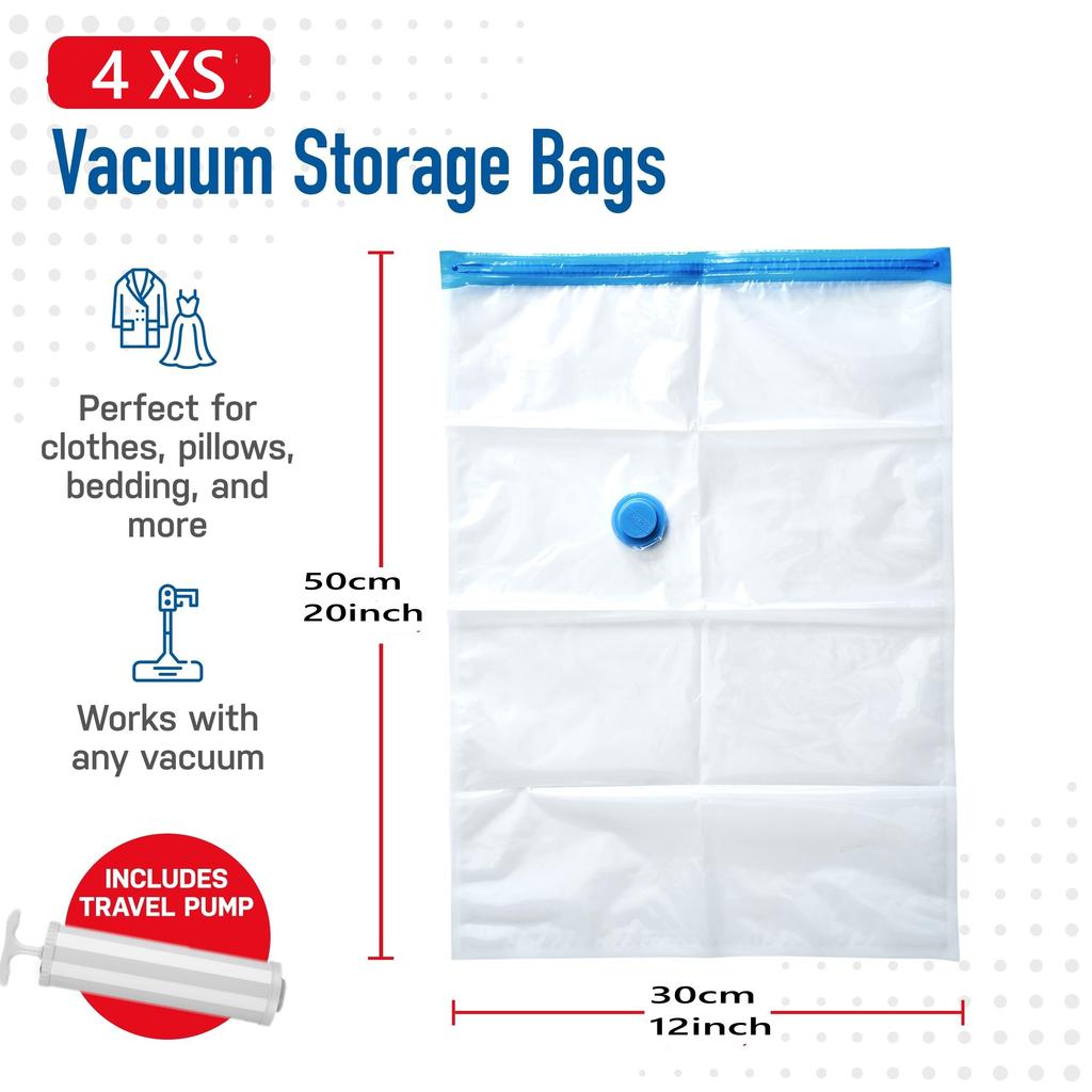 Vacuum Storage Space Saver Bags With Hand Pump Compressed For Clothing,Comfort Items Blankets Home Travel Packing Organizer