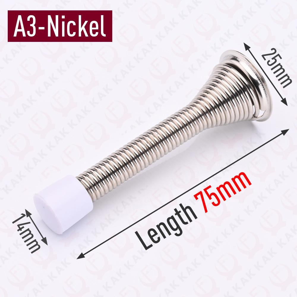 

KAK 2 Pieces Door Stopper Anti-collision Wall Protector Spring Steel Door Holder Damper Buffer Door Stop Hardware