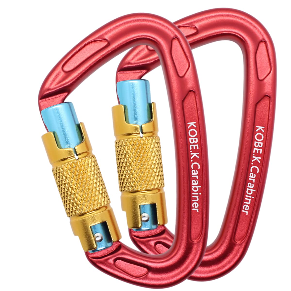 

Kobe Kagayaki Carabiner Specialty CE Breaking Strength 2400kg Domestically Aluminum Weight Gate Piece Set Man Store Certified, (24kN), Tested,