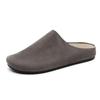 Wildleder Halbschuhe für Herren Mules Große Größe Semi-Drag Loafer Hausschuhe Offene Rückseite Freizeitschuhe Slides Sandalen Slip-On Flache Schuhe